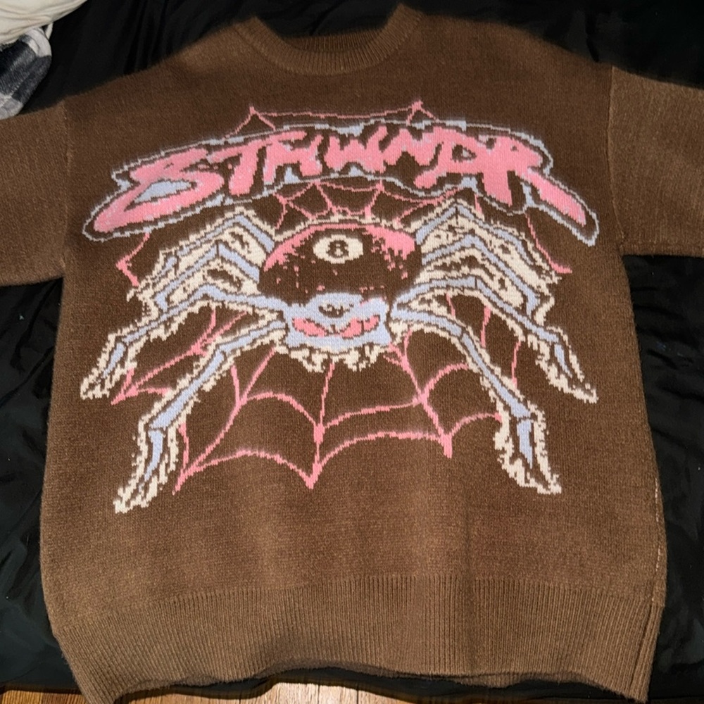 Spider eight ball sweatshirt crew brown pick black 2x baggy loss fit